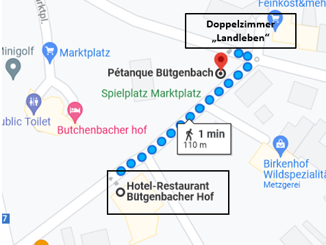 Die charmante Pension, nur 100 Meter vom Stammhaus entfernt