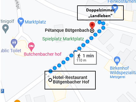 Het charmante pension, op slechts 100 meter van het Bütgenbacher Hof